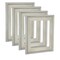 Cardinali Plein Aire Silver 8x24" Open Back Frames for Canvas Art- Box of 4, 3" Wide Moulding w/ Raised Edge - No Glass or Backing - 1/2" Rabbet Depth- Timeless Picture Frame for Canvas - Made in USA